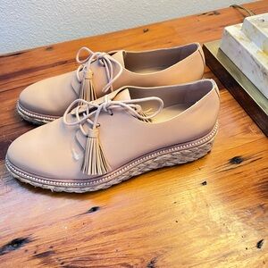 Tan Espadrilles with Soft Leather Finish and Tassel Detail
